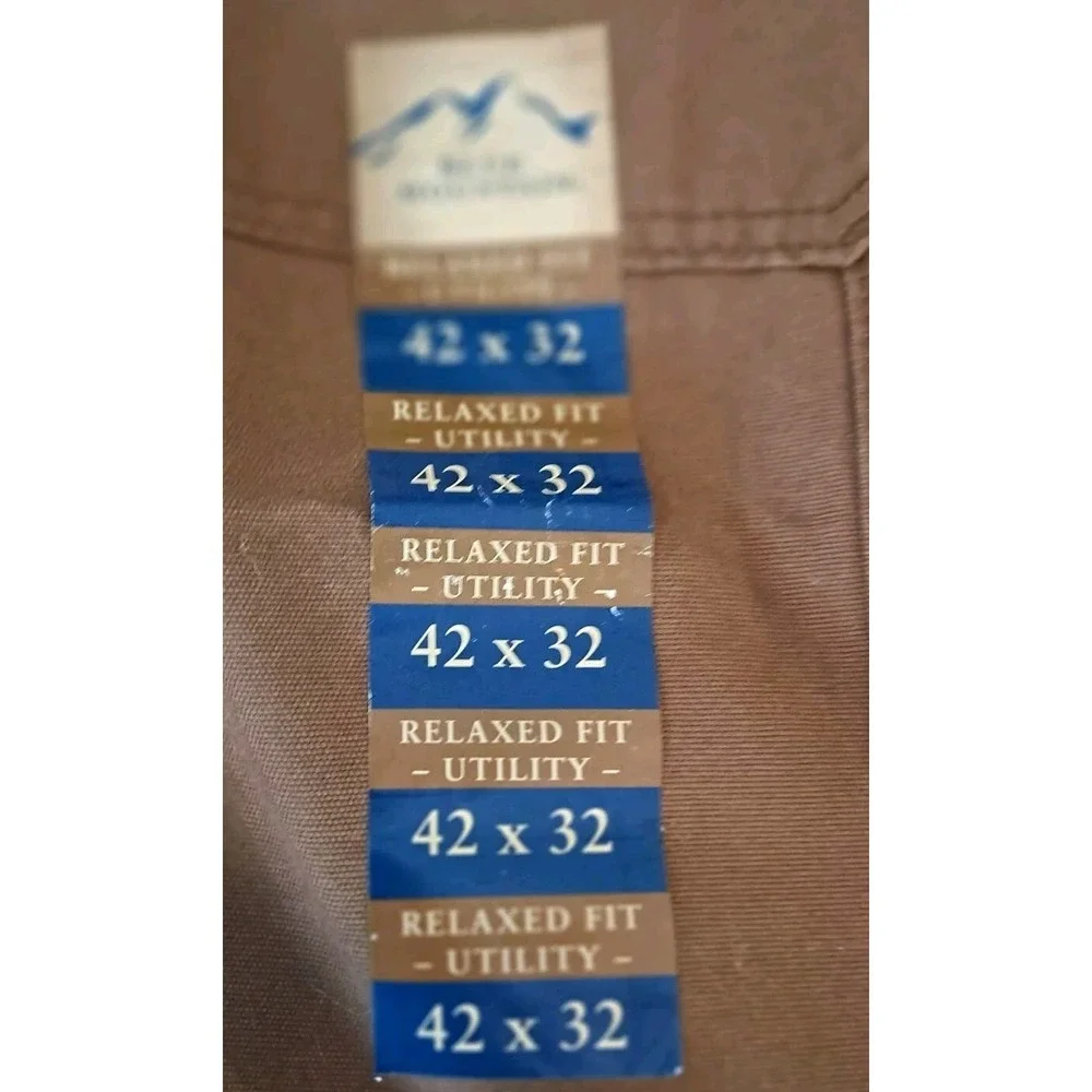 NWT Blue Mountain Canvas Utility Pants Mens Relaxed42x32 Tan Normcore Gorpcore
